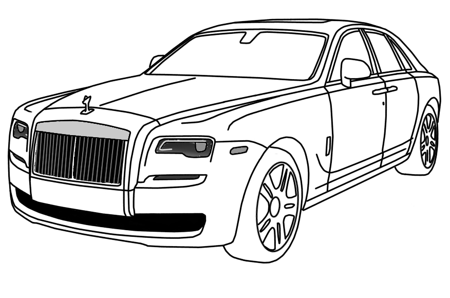 Download Rolls Royce Ghost - SketcHye Find more rolls royce coloring page.....